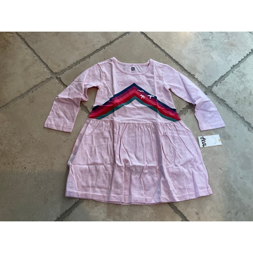 NWT Tea‎ Collection pink skirted staple Dress Girls 4